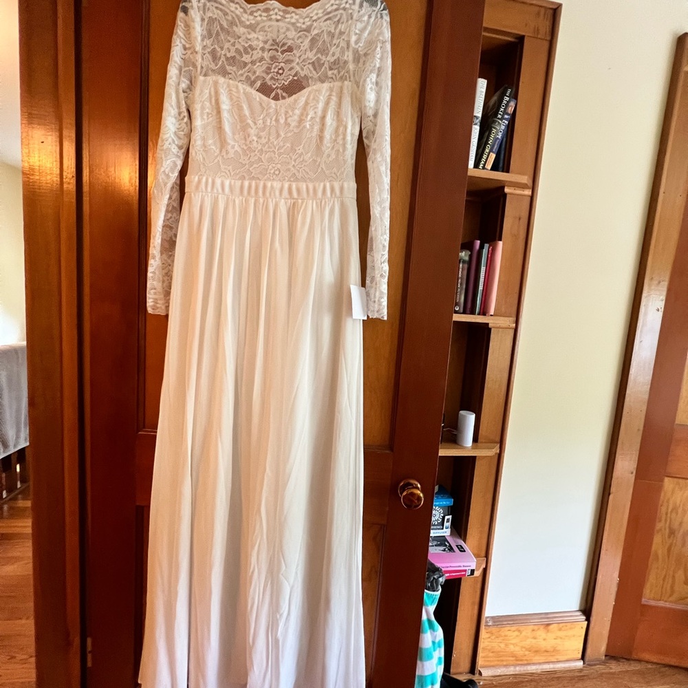 Lulus Dress *white* has been altered. Please read description.
